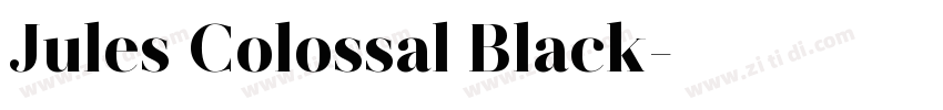 Jules Colossal Black字体转换